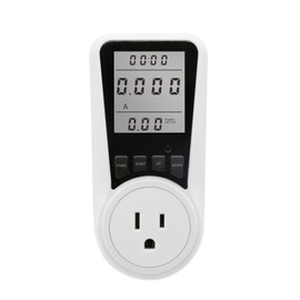 LCD Display Electricity Usage Power Meter Socket Energy Watt Voltage Amps Tester Wattage KWH Consumption Analyzer Monitor Outlet AC110V~130V