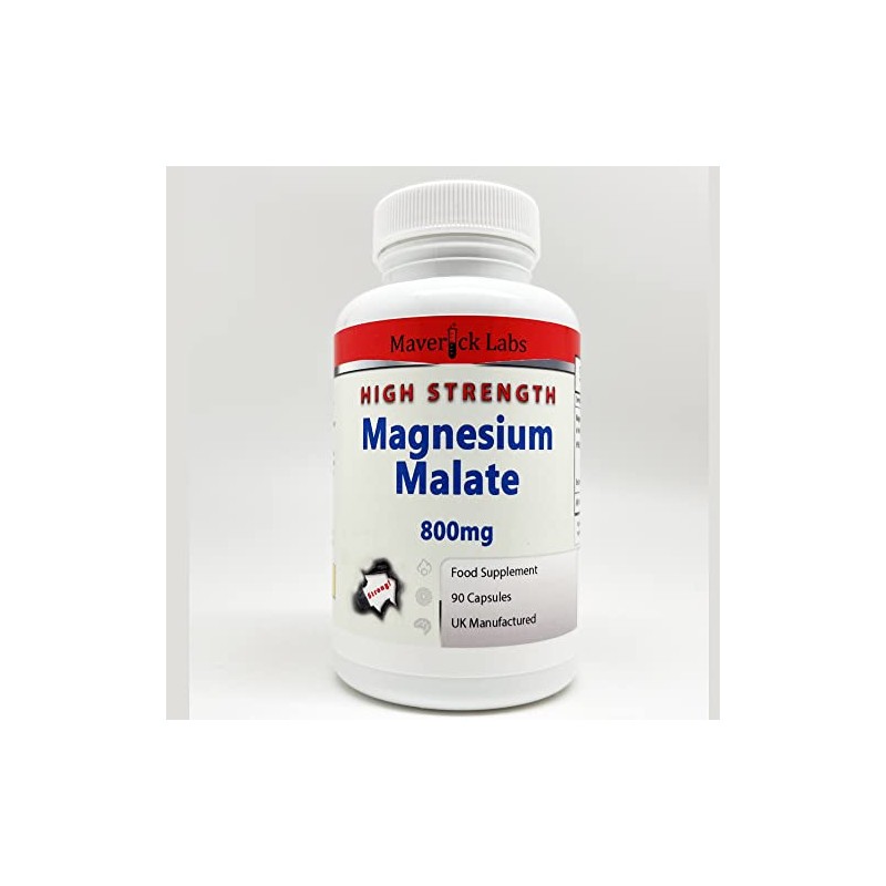 Magnesium Malate Pure Capsules 800mg Per Capsule - NO Fillers