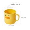 OSALADI 2pcs Cute Duck Toothbrush Cups for Plastic Brushing and