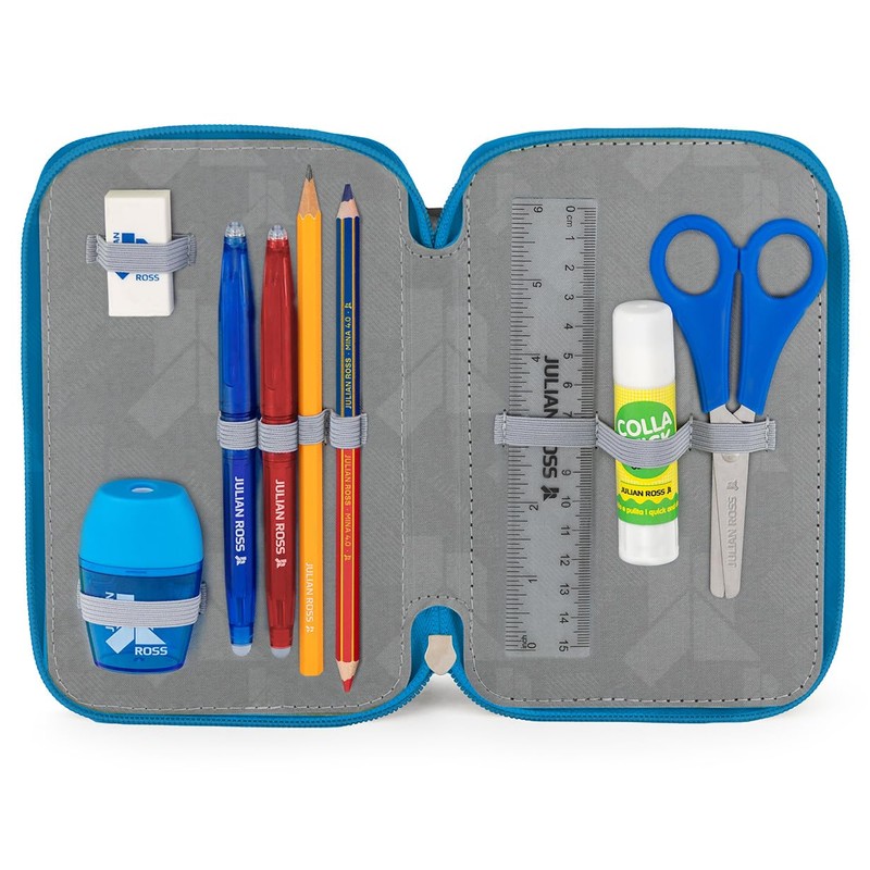 Julian Ross Children's Pencil Case, 3 Organised Compartments, Pencil Case