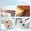 YAFIYGI 100Pcs Felt Cabinet Door Bumpers Pads Quiet Round Rubber