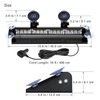 WOWTOU Aluminum Housing Amber White LED Emergency Strobe Dash Light