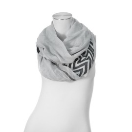 Majea Women’s Super Soft Loop Scarf in Many Colours and Patterns, Tubular Scarf in Trendy Colours - Black 30, size: 180 x 90