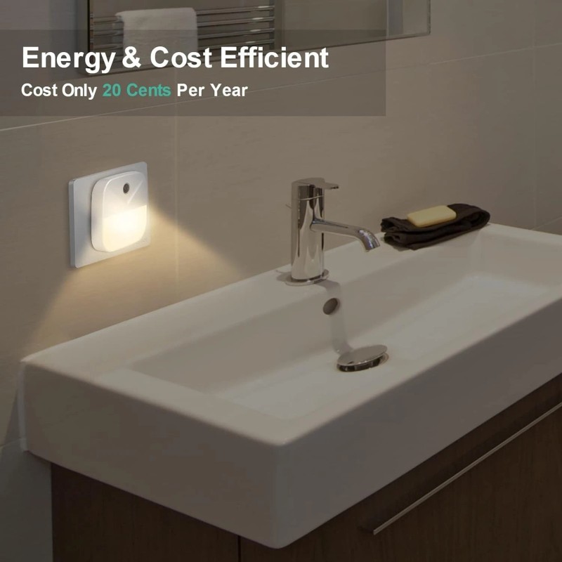 NightLight 6 Pack Plug in Warm White LED Night Light