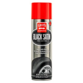 Griot's Garage Black Satin Tire Coating, Provides a Low-Gloss, Satin Finish, Non-Greasy, Long-Lasting, Quick-Drying, Easy-to- Use, No Mess, 10951, 15oz