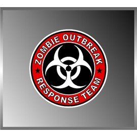 2 Zombie Outbreak Response Team Cool Vinyl Decal Bumper Sticker 3"