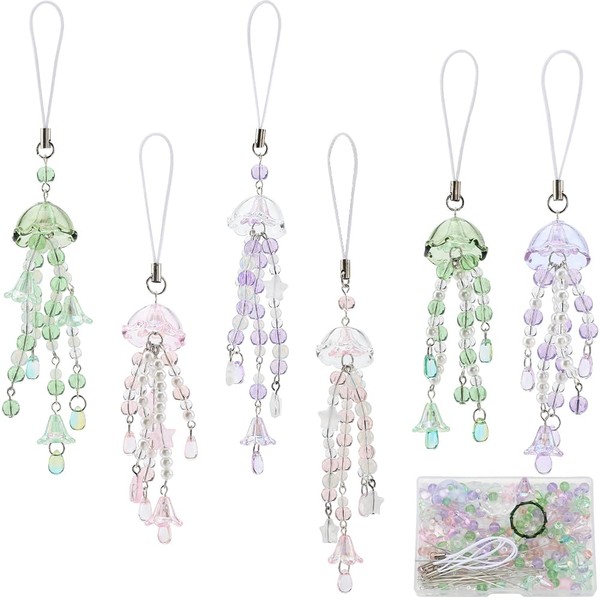 SUNNYCLUE 1 Box 6 Sets Phone Charms Kit Summer Hawaii