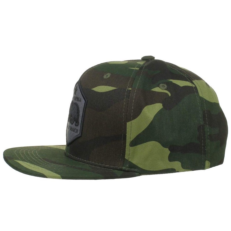 Top Level Trendy Flat Bill California Republic Bear Logo Snapback