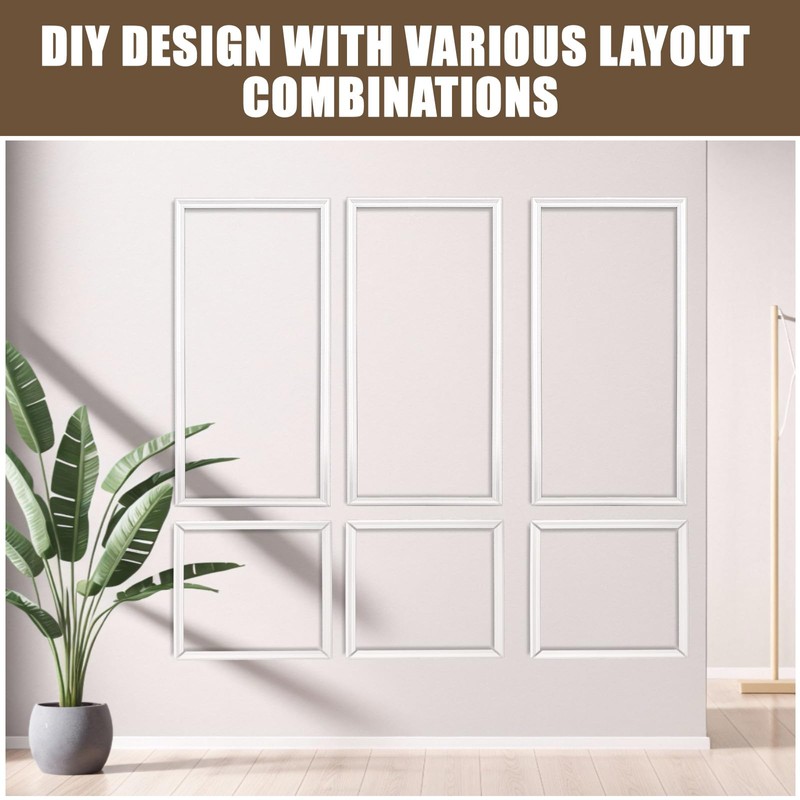 3 Set Solid Wood Wainscoting Panels Kit - Quick Installation
