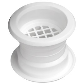 Mini Circle Collar Air Vent Grille Door Ventilation Cover White Color 4pcs
