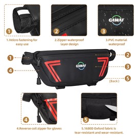 GAWAF Upgrade Motorcycle Handlebar Bag, Universal Waterproof Motorcycle Tool Bag, Bicycle Front Storage Bag Fit for SURRON LIGHT BEE X, S X160, X260, Talaria Sting Segway Electric Dirt Bike