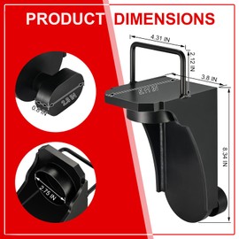 CZC AUTO Shipping Container Jack Lug with U-Shaped Handle, Heavy Duty, Storage Container Leveler Booster, Black