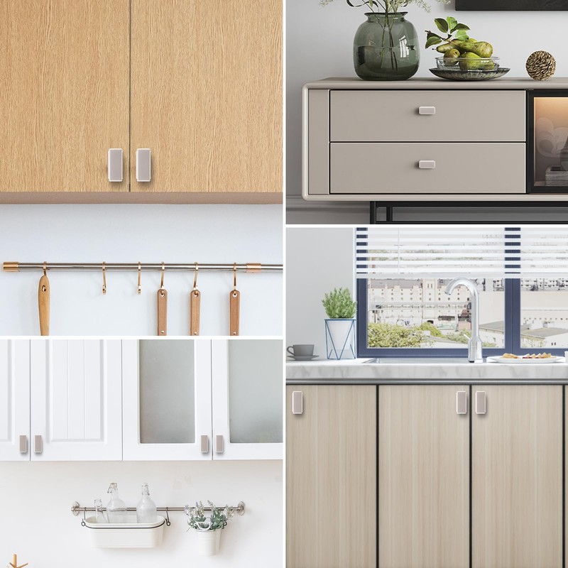 MUMU 6-Pack 1.5inch Satin Nickel Cabinet knobs Cabinet knobs Brushed