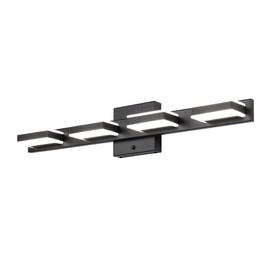 mirrea 24" Black Vanity Lights for Bathroom 4 Light Vanity Lighting Fixtures for Mirror 3 CCT Adjustable LED Vanity Light