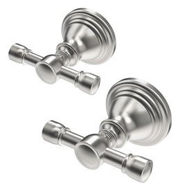 WZKALY Towel Hook for Bathrooms 2 Pack, Stainless Steel Robe Coat Hook Wall Mount, Heavy Duty Towel Hanger for Kitchen, Bedroom or RV (Brushed Nickel)