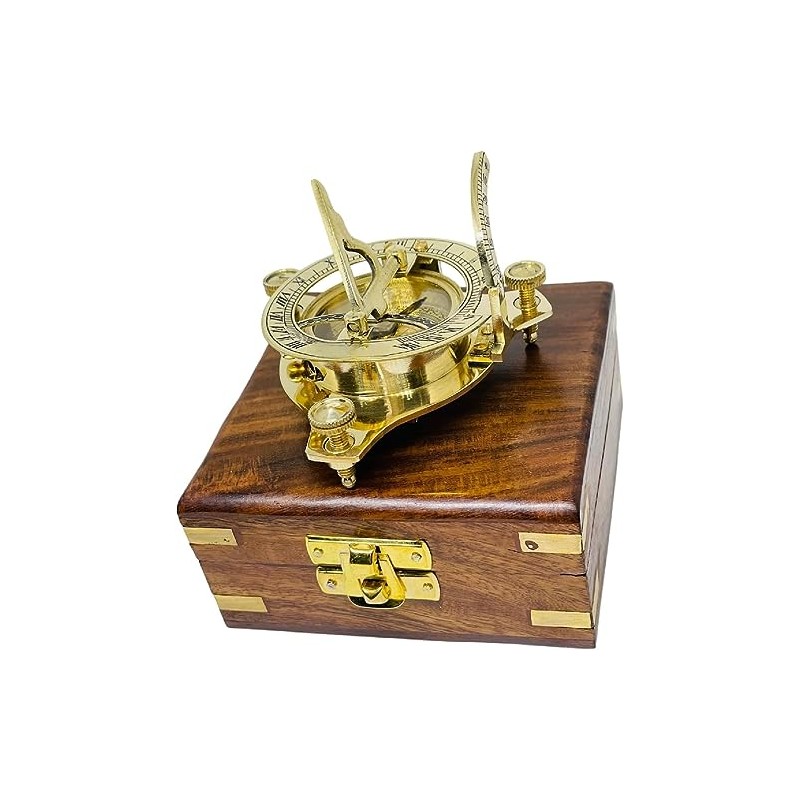 3" Brass Compass,Sundial Maritime Nautical Vintage Antique Nautical Sundial Compass,Brass