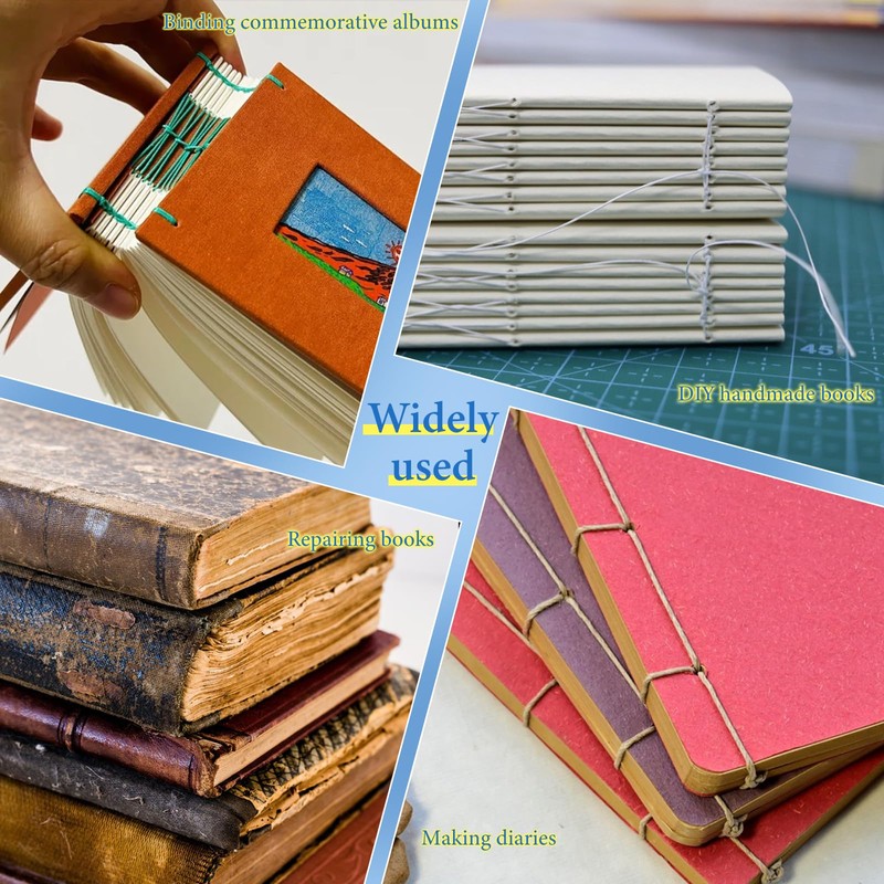 Axmru 33 Pcs Book Binding Kits, 4 Pcs Bone Folder