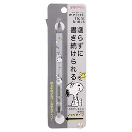 Sunstar Stationery S4482891 Snoopy Pencil, Metal Pencil, Metasil, Knock, Gray
