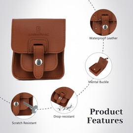 KONXISA Case Cover for RG34XXSP, Game Consoles Case with Faux Leather Material, Purse Flip Cover with Wrist Strap and Runway Buckle, Protective Shell with Dust and Drop Resistant, Brown