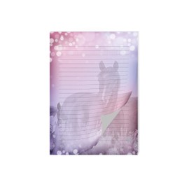 Writing Paper Set Letter Pad with Envelope for Boys Girls Kids Animals Horse Lavender Field (A4 with 25 Sheets + 15 Envelopes)