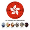China Hong Kong Flags Farmhouse Wood Tidal Clock Nautical Moon