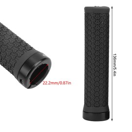 POENVFPO Puños para Manillar de Bicicleta, Mango Ergonómico de Goma Antideslizante, Bloqueo único en la Barra del Mango de la Bicicleta para BMX, Montaña, MTB, Crucero de Playa