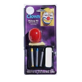 Washable Clown Makeup Kit with Nose & Step-by-Step Instructions