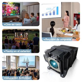 SORNEICDR Projector Lamp Compatible with Epson EB-S03 EH-TW5200 EH-TW5100 EH-TW490 EH-TW570 EB-S18 EB-S17 EB-S21 EB-W03 EB-W28 EB-W18 EB-W22 EX3220 EX523 00 EX52 30 220 EX. 7220 EX7235 VS230 VS335