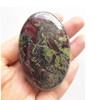 Lovionus89 Dragon Bloodstone Worry Stones, Natural Oval Palm Tree Bag