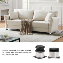 RDEXP 4Pcs Adjustable Cabinet Sofa Bed Feet bear 80-100KG w/Antique Label Holders