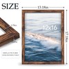 Fisnish 12x16 Picture Frame Brown, Classic Poster Frame for Horizontal