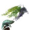 3pcs Artificial Reptile Plants Reptiles Terrarium Leaves for Lizards Geckos