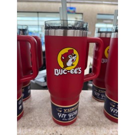YUKON BUC-EE'S BUCEES 40oz FIT FORTY TUMBLER WITH HANDLE *NEW*