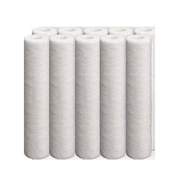 10-Pack Compatible with HF-360 Polypropylene Sediment Filter - Universal 10-inch 5-Micron Cartridge for Culligan HF-360 Whole House Sediment Filter Clear Housing by CFS