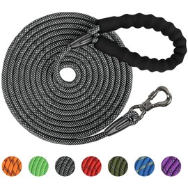 X XBEN Recall Lead for Dogs, 1.5 m / 3 m / 4.5 m / 6 m / 9 m / 15 m / 20 m / 30 m Dog Lead with Padded Handle, Long Training Lead for Small, Medium and Large Dogs, Robust Climbing Rope and Carabiner