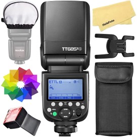 GODOX TT685II-S Flash Strobe Speedlite Sony Camera Compatible with TTL GN60 HSS 1/8000S High Speed Sync, 0.1-2.6S Recycling Time, 2.4G Wireless X System, Technical Compliance Mark
