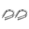 sourcing map 9/16" M14 Stainless Steel Thimble, 304 Stainless Steel