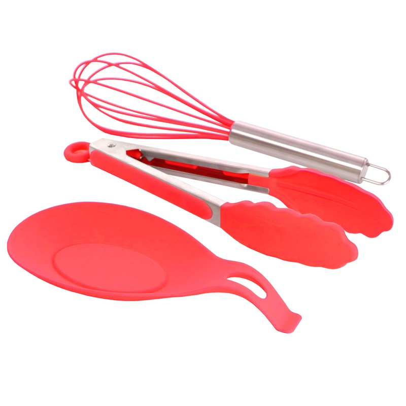 MegaChef Tool Cookware Utensil Set, 12 Piece, Red