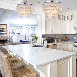 TOCHIC Modern Capiz Shell Chandelier, Boho Coastal Beach Chandelier for Bedroom, Small Semi Flush Mount Ceiling Pendant Light Fixture for Dining Living Room, Kids Room,16”W,Chrome