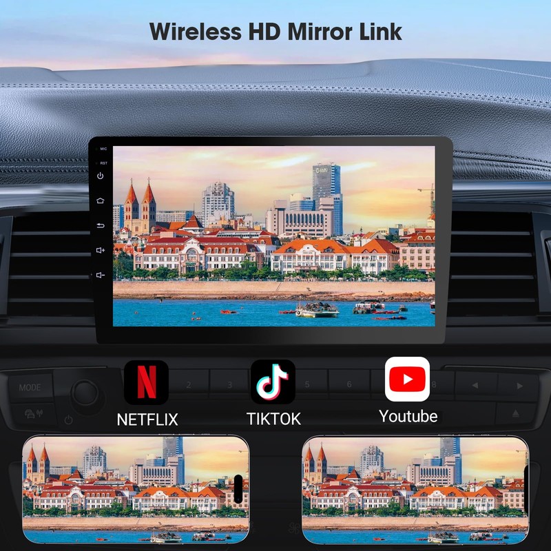 Wireless Double Din Car Stereo with Apple CarPlay/Android Auto,Carplay Screen