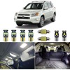 AUTOGINE 8 Piece White LED Interior Light Kit for Toyota