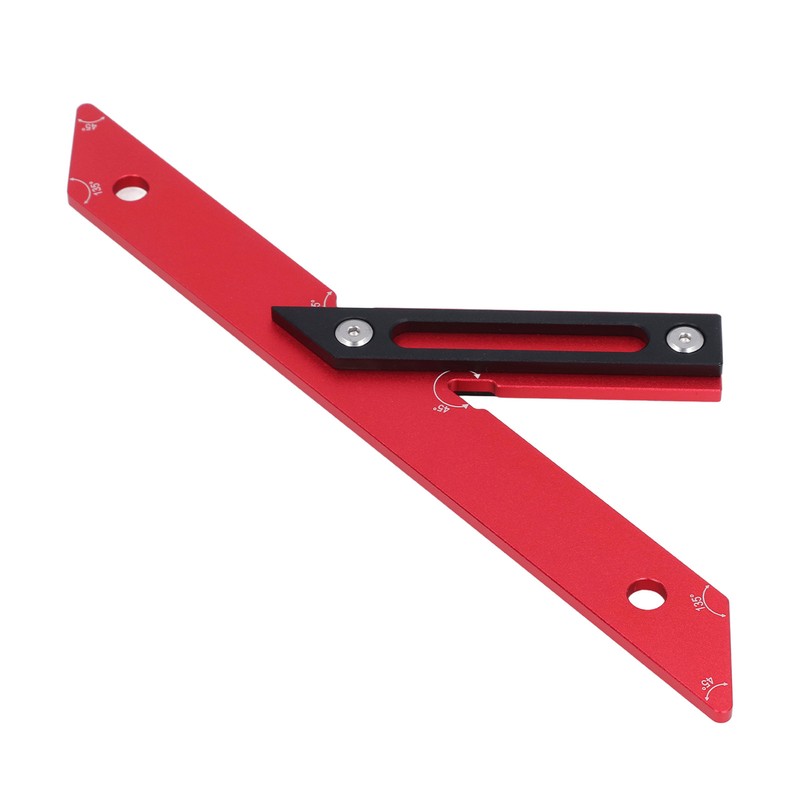 45 Degrees 135 Degrees Woodworking Measuring Ruler Aluminum Alloy Carpenter