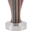 Colorful Wood Coffee Flat Tamper Stainless Steel Base Powder Hammer
