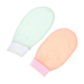 MERRYHAPY Gentle Exfoliation Mitts Body Scrub Mitts for Men Women Soft Bath Gloves