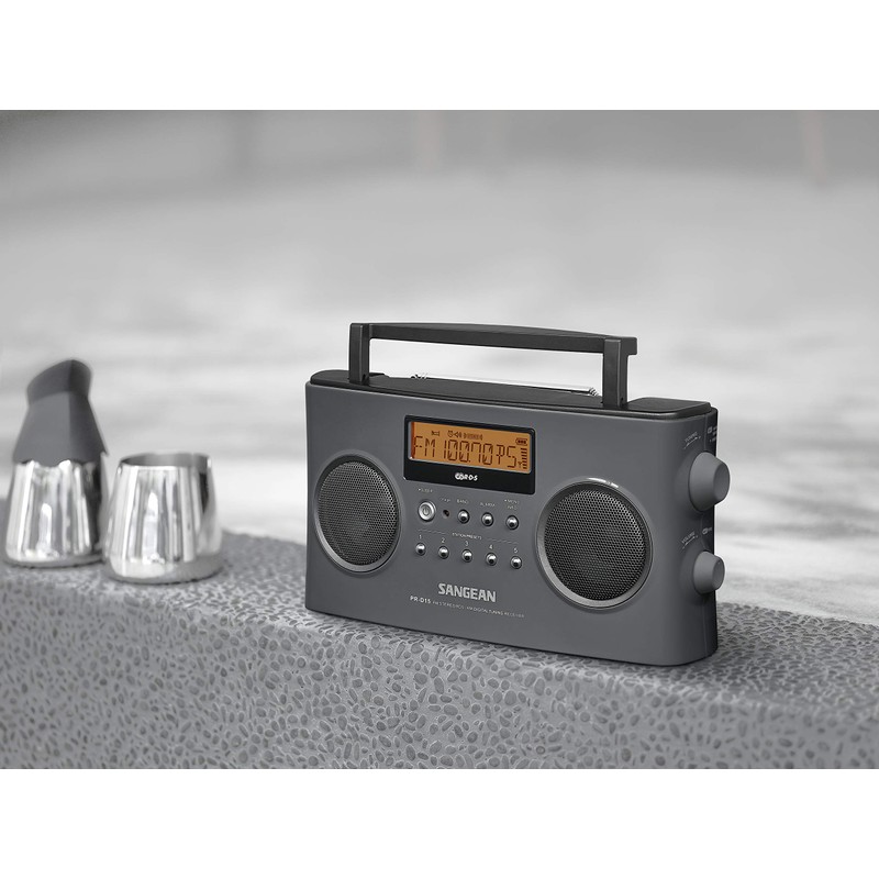 Sangean PR-D15 AM/FM-Stereo RDS Digital Portable Radio with Built-in Battery