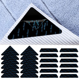 Non-Slip Mat for Carpet, 24 Pieces, Carpet Non-Slip Underlay, Carpet Stopper, Washable and Reusable Carpet, Non-Slip Tape, Carpet Handles, Carpet Corners, Side Grippers, Strong Adhesion