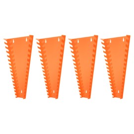 HARFINGTON 4pcs Wrench Organizer, 16-Slot Each Wrench Holder, Wrench Rack Tray Storage For Tool Box, For Wrenches with Size SAE:1/4" - 1" Metric 6mm-24mm, Orange