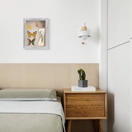 Love-KANKEI Shadow Box Frame 8x10 Shadow Box Display Case with Linen Back Memorabilia Awards Medals Photos Memory Box Gift Grey