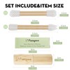 Pampoo 4PCS Plastic Free Reusable Qtips with Bamboo Carrying Case丨Reusable