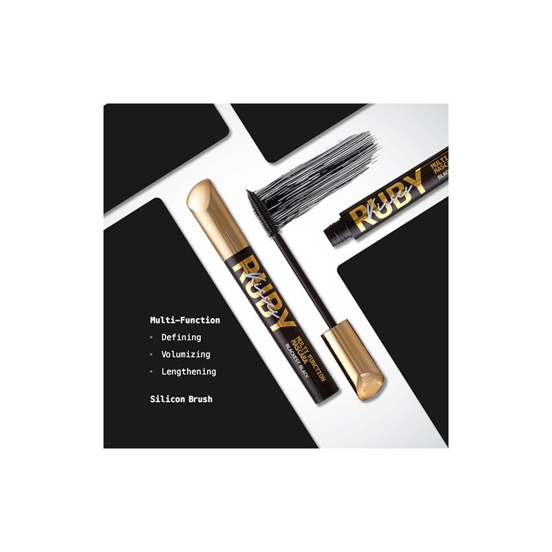 Ruby Kisses Multi-Function Mascara Water Resistant (Blackest Black)